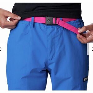 Columbia Wintertrainer Men’s Ski Snow Pants L NWT | Retro 90s Blue Pink Belt